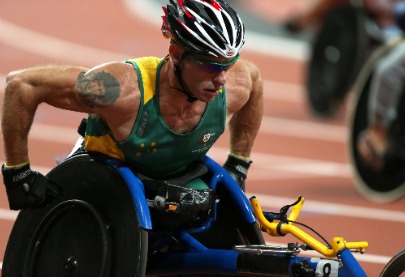 Richard Nicholson compitiendo en los Juegos Paralímpicos de Londres 2012.